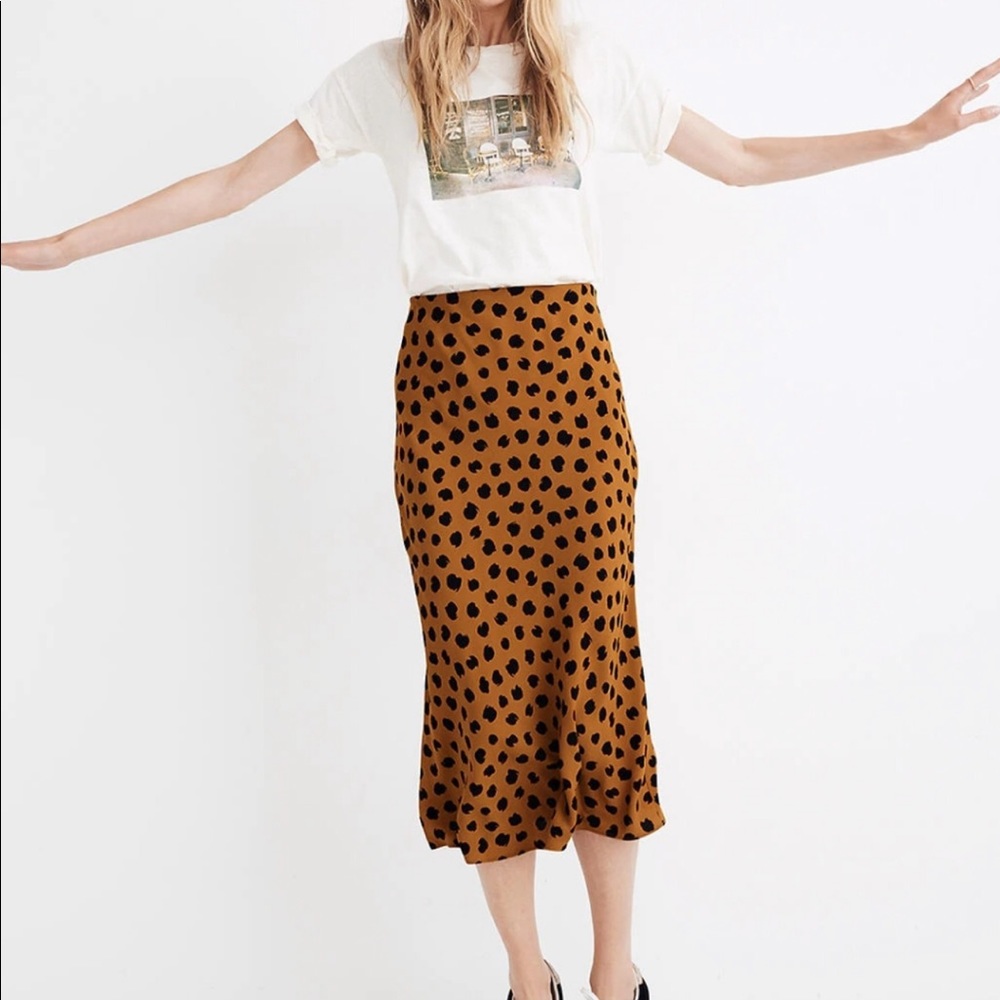 Madewell Spotted Midi Skirt